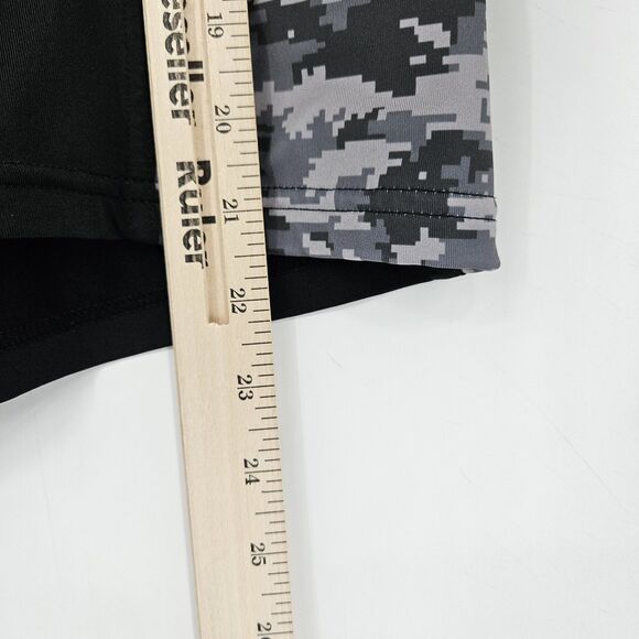 Hylete Shorts Mens Large Black Digital Camo Above Knee Athletic Elastic Waist - Picture 6 of 12